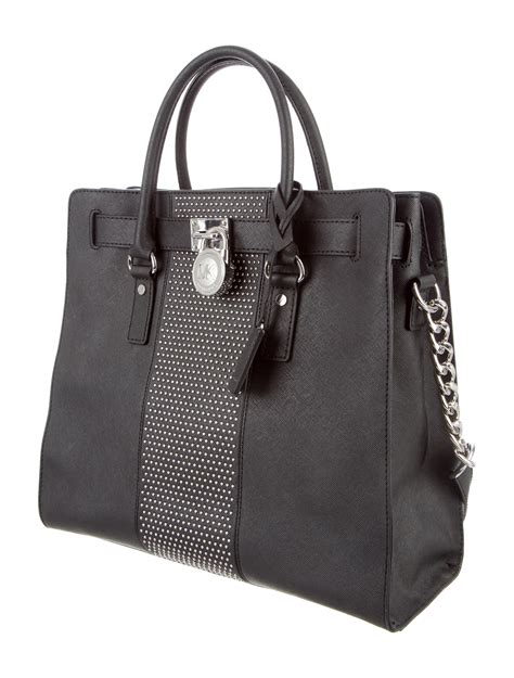 michael kors tas hamilton zilver|michael kors hamilton leather.